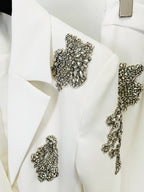 CRYSTAL BLAZER AND WIDE LEG PANTS SET