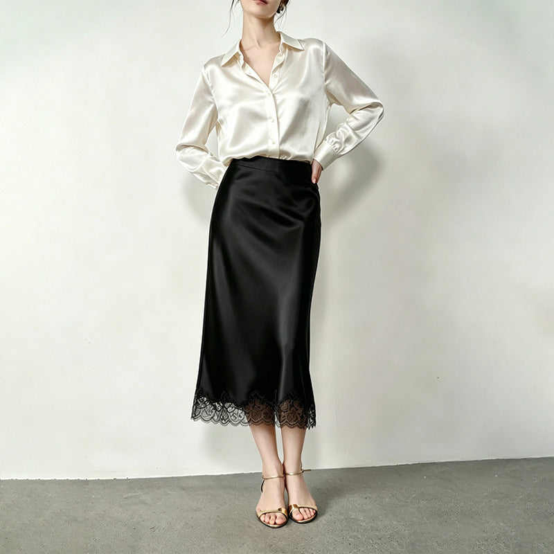 LACE TRIM SKIRT