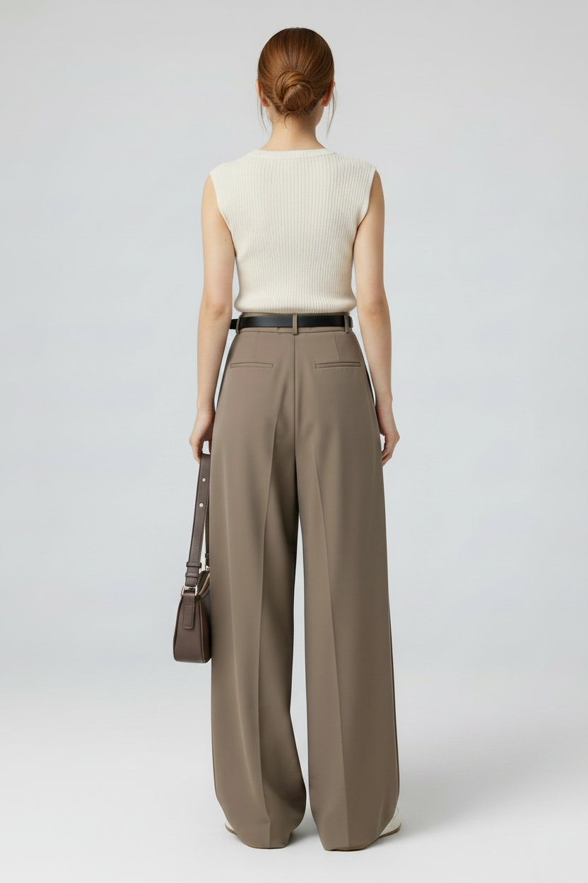 HIGH WAISTED WIDE LEG PANTS
