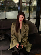 SILK BLAZER OVERSIZED