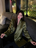 SILK BLAZER OVERSIZED