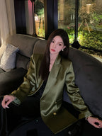 SILK BLAZER OVERSIZED