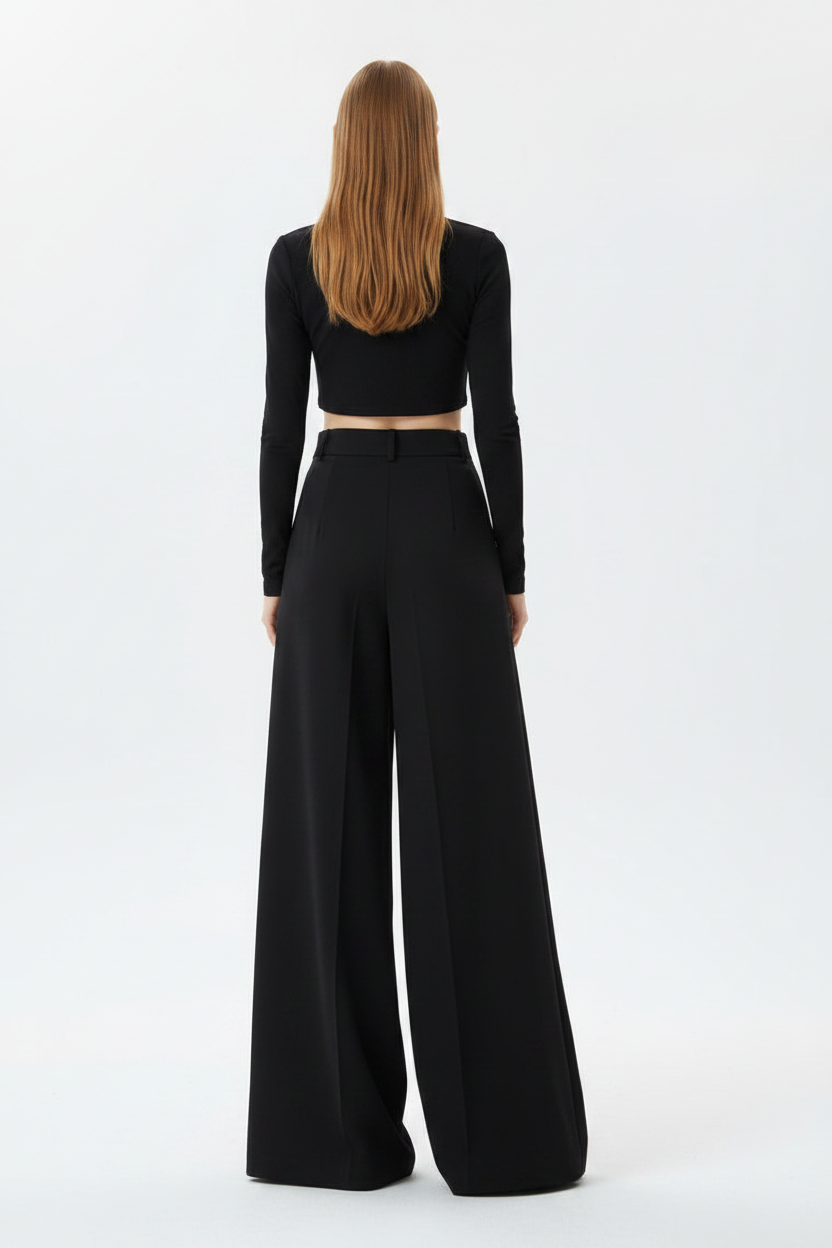 HIGH WAISTED WIDE LEG PANTS